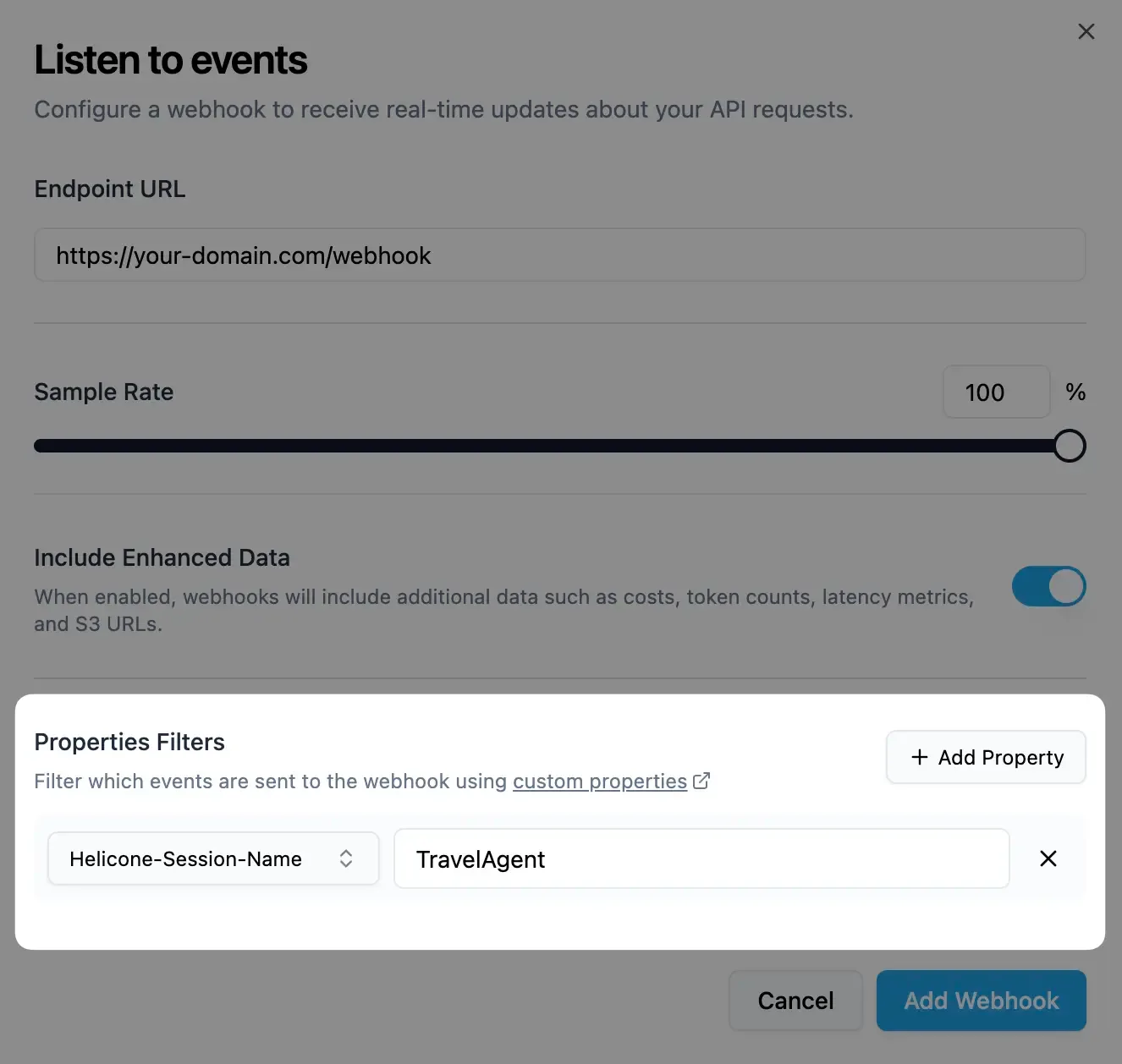 webhook configuration