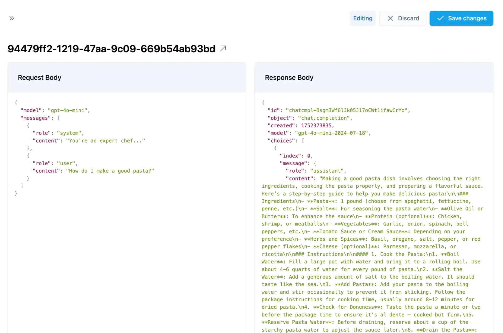 Dataset curation interface showing request details for review