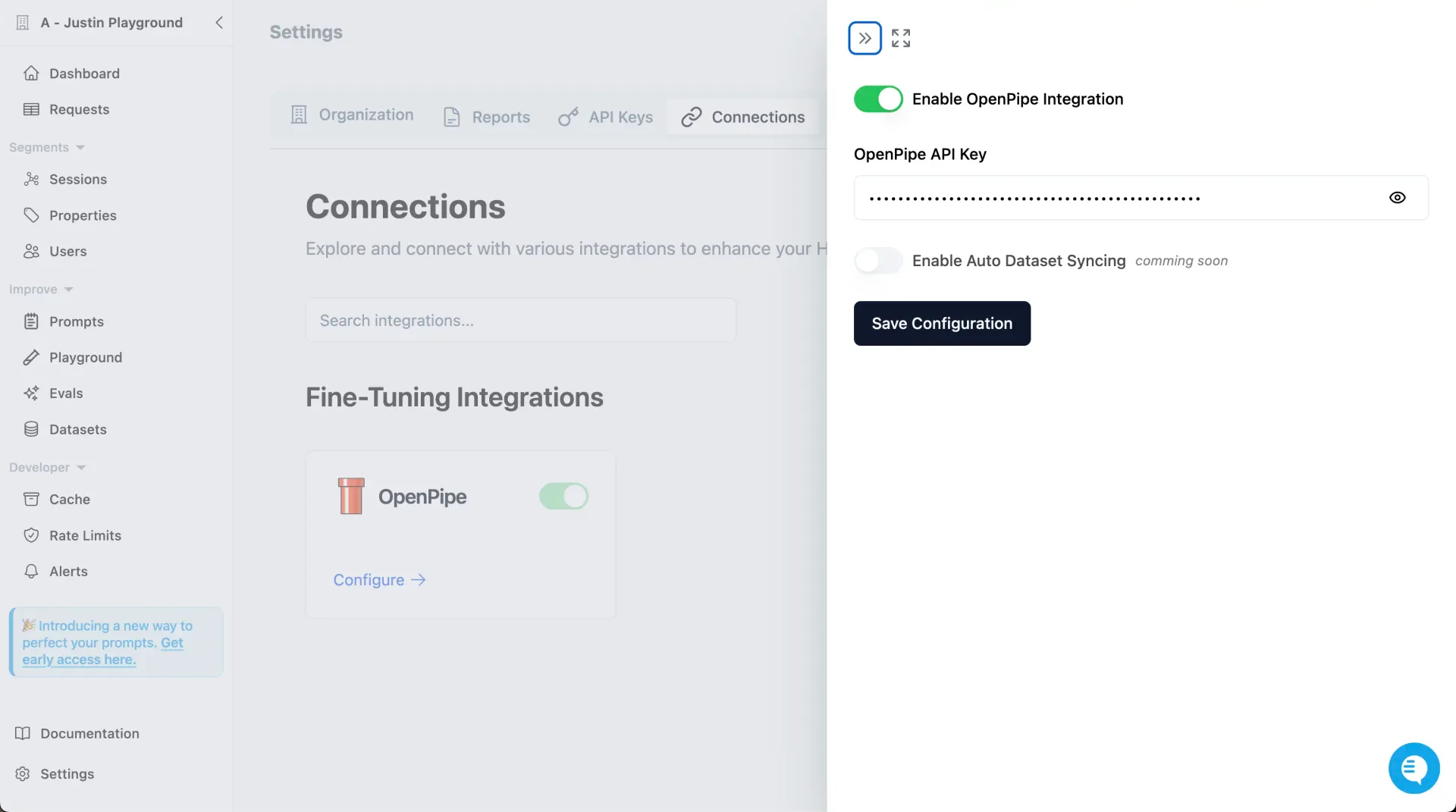 Configure OpenPipe Integration