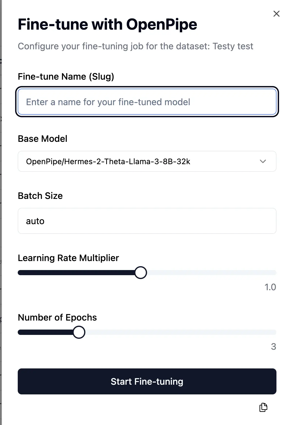Configure your fine-tuning job